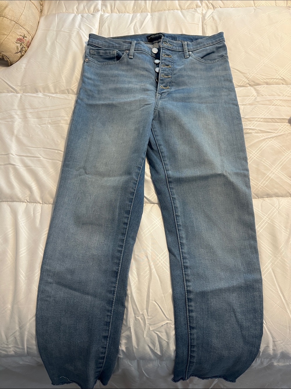 Banana Republic Light Blue Straight-Leg Button-Fly Jeans